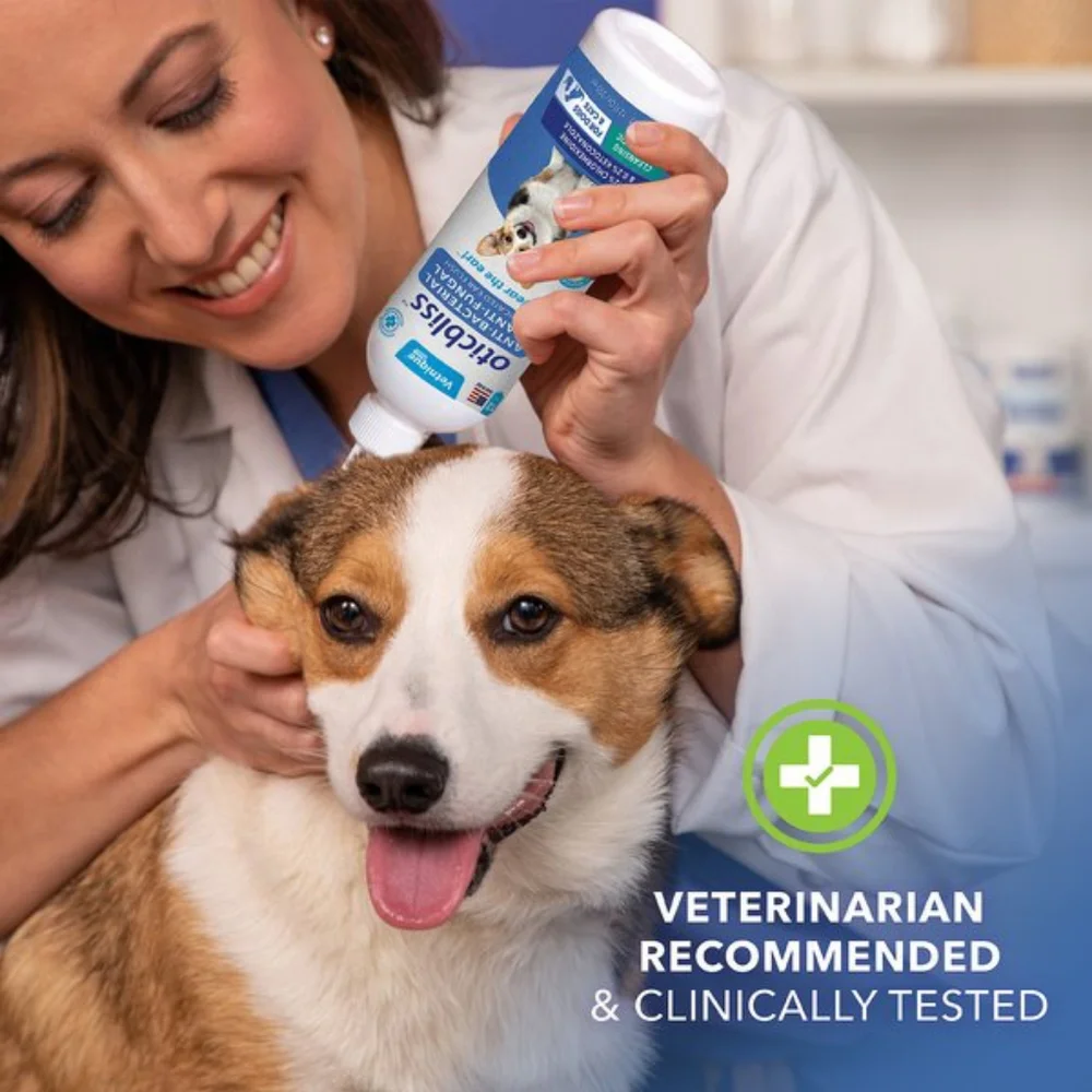Vetnique Labs Oticbliss Ear Flush Advanced Cleaning Dog/Cat Medicated Ear Rinse